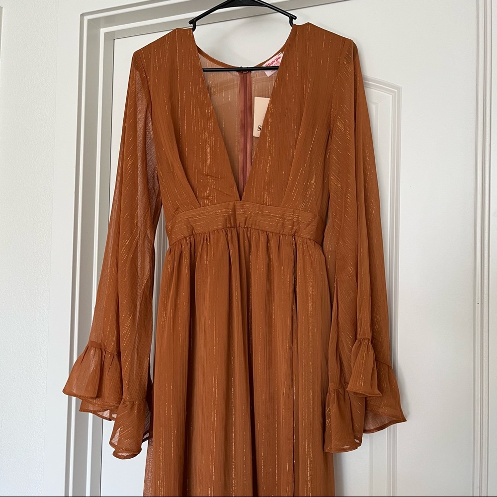 ShowPo Dangerous Woman Dress in Rust